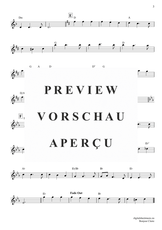 Product gallery: Page 4 of 4 Bonjour Claire, Traditional, (Keyboard)