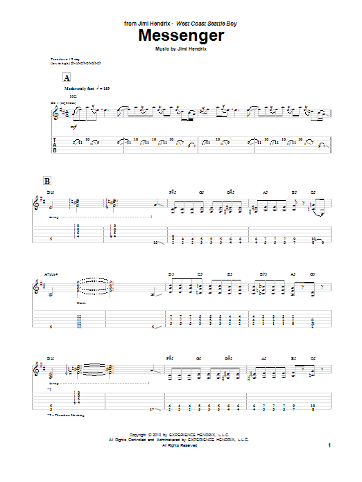 Product gallery: Page 1 of 1 Messenger, Jimi Hendrix