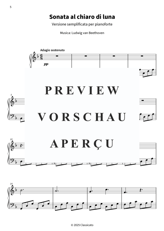 gallery: Pezzi notturni sognanti - Pezzi per pianoforte semplificati per la pace interiore, , Klavier Solo