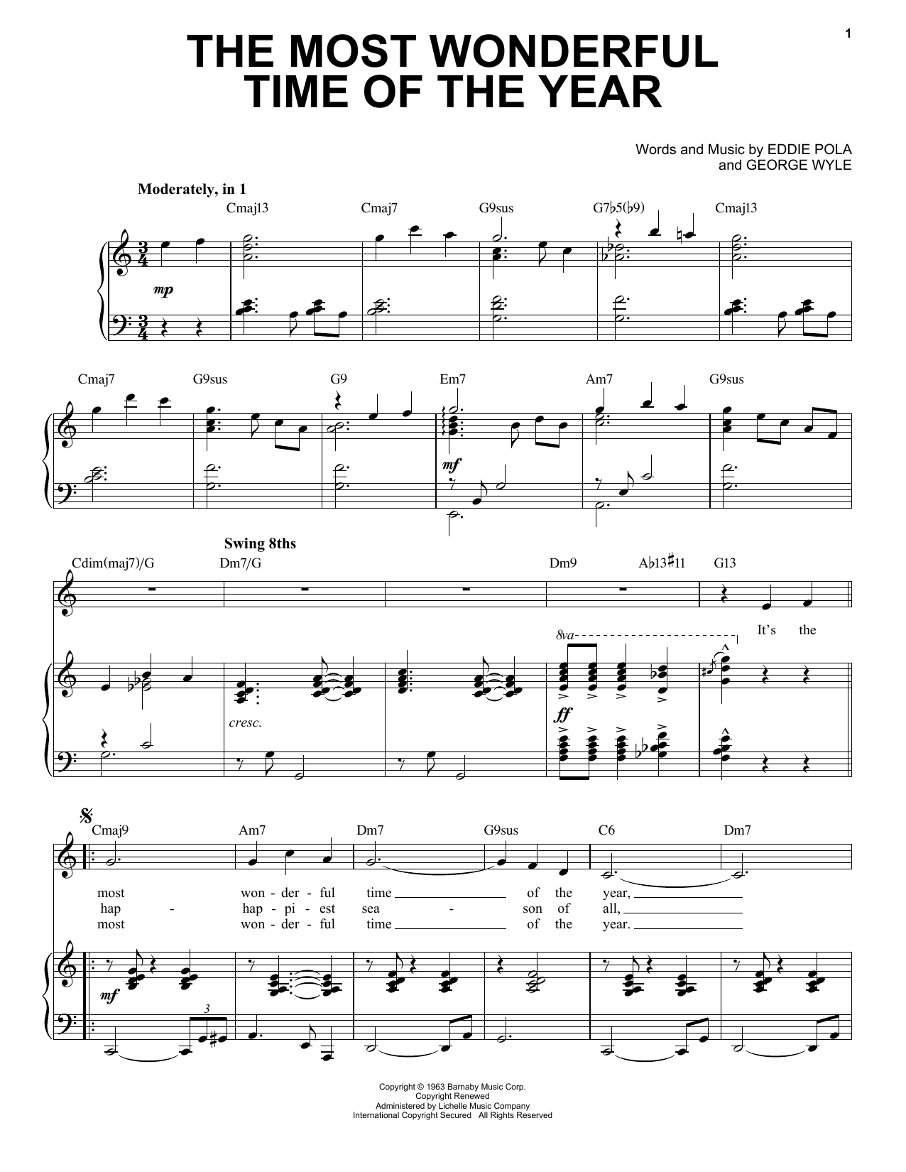 Product picture to: The Most Wonderful Time Of The Year [Jazz Version] (arr. Brent Edstrom)