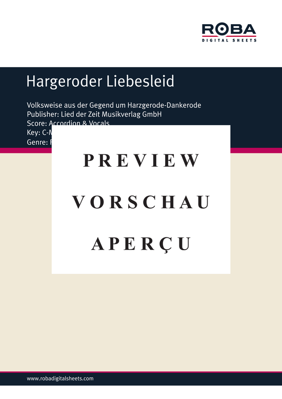 Product gallery: Page 2 of 2 Hargeroder Liebesleid , , (accordion)