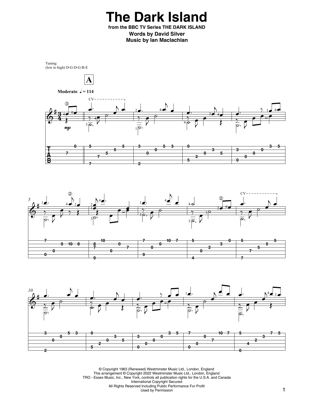 Produktbild zu: The Dark Island (from the BBC Series The Dark Island) (arr. David Jaggs)