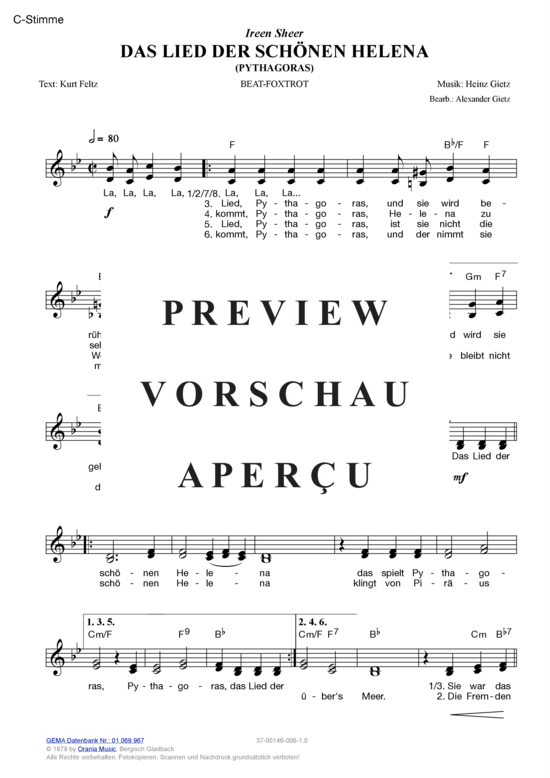 gallery: Das Lied der schönen Helena (Pythagoras) , Sheer, Ireen,  (Melodie-Stimmen in C/B/Es)