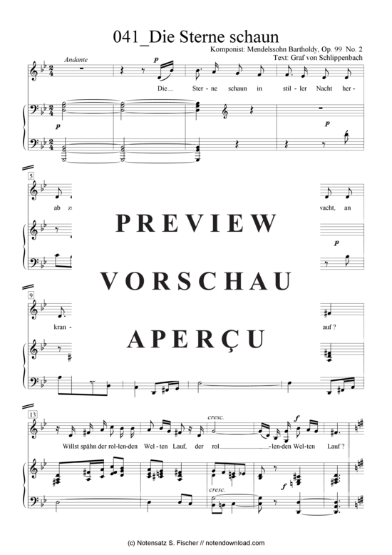 Product gallery: Page 2 of 5 Die Sterne schaun , , Piano and Voice