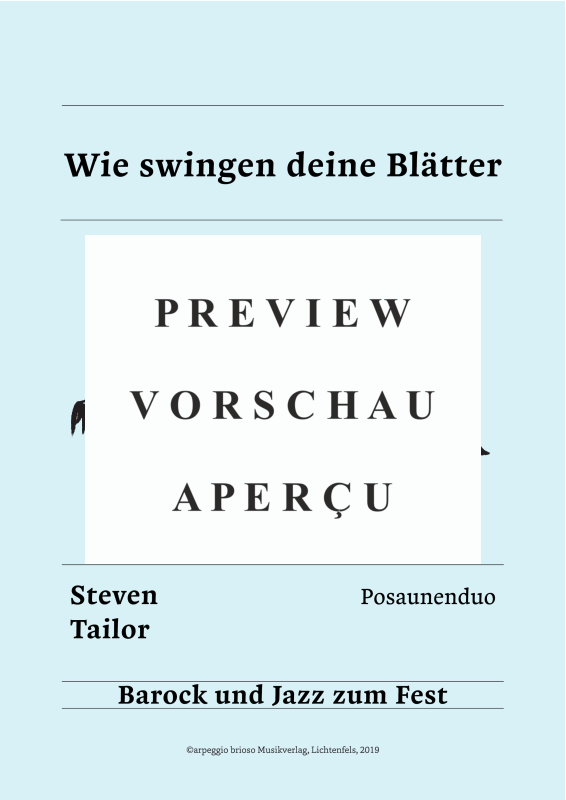 Product gallery: Page 2 of 7 Wie swingen deine Blätter - aus dem Album Barock und Jazz zum Fest, , (Trombone duet)