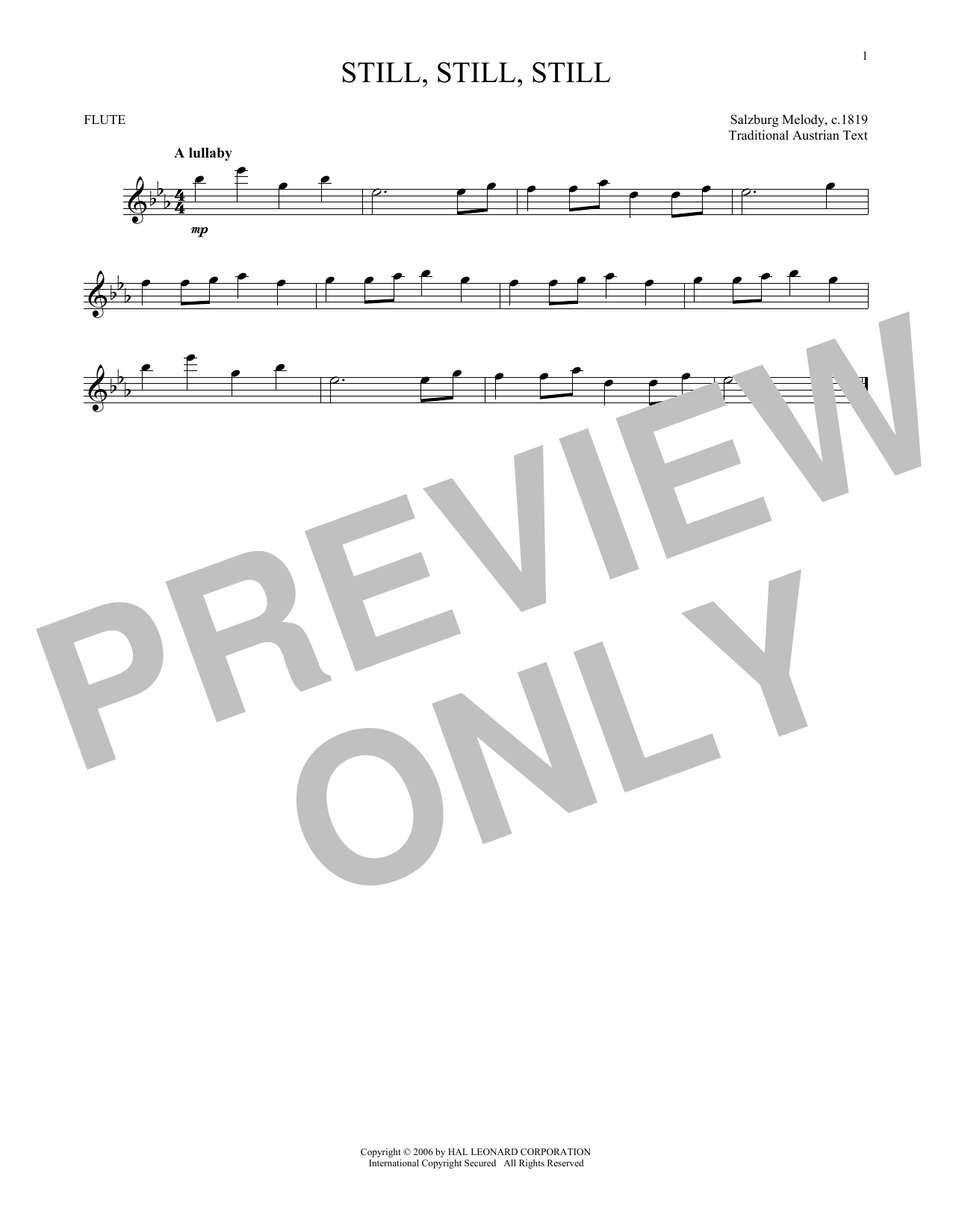 Product gallery: Page 1 of 1 Still, Still, Still, Traditional Austrian Text
