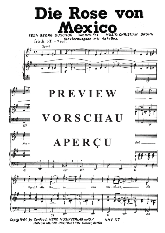 Produktgalerie: Seite 4 von 4 Die Rose von Mexico, Hinnen, 	Peter, Klavier und Gesang