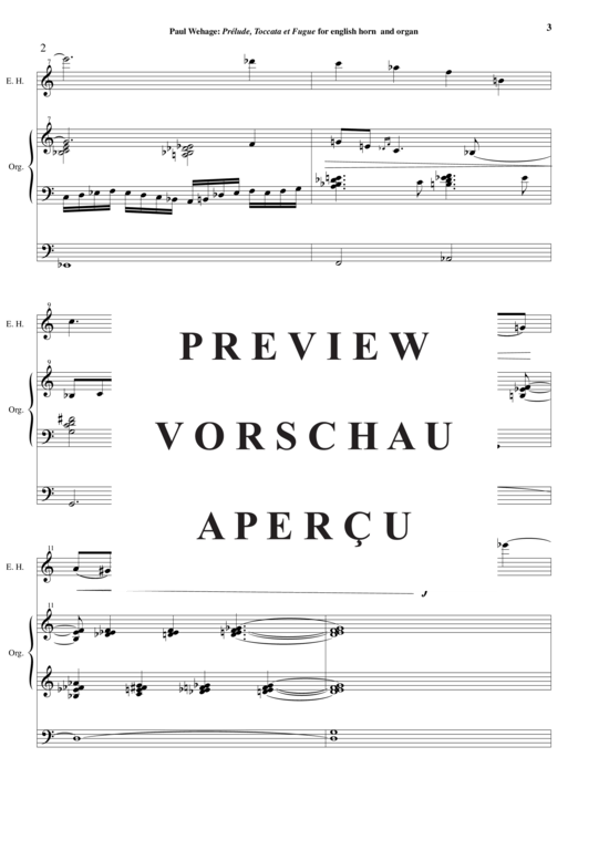 Produktgalerie: Seite 4 von 21 Prelude, Toccata and Fugue , , (Englischhorn + Orgel)