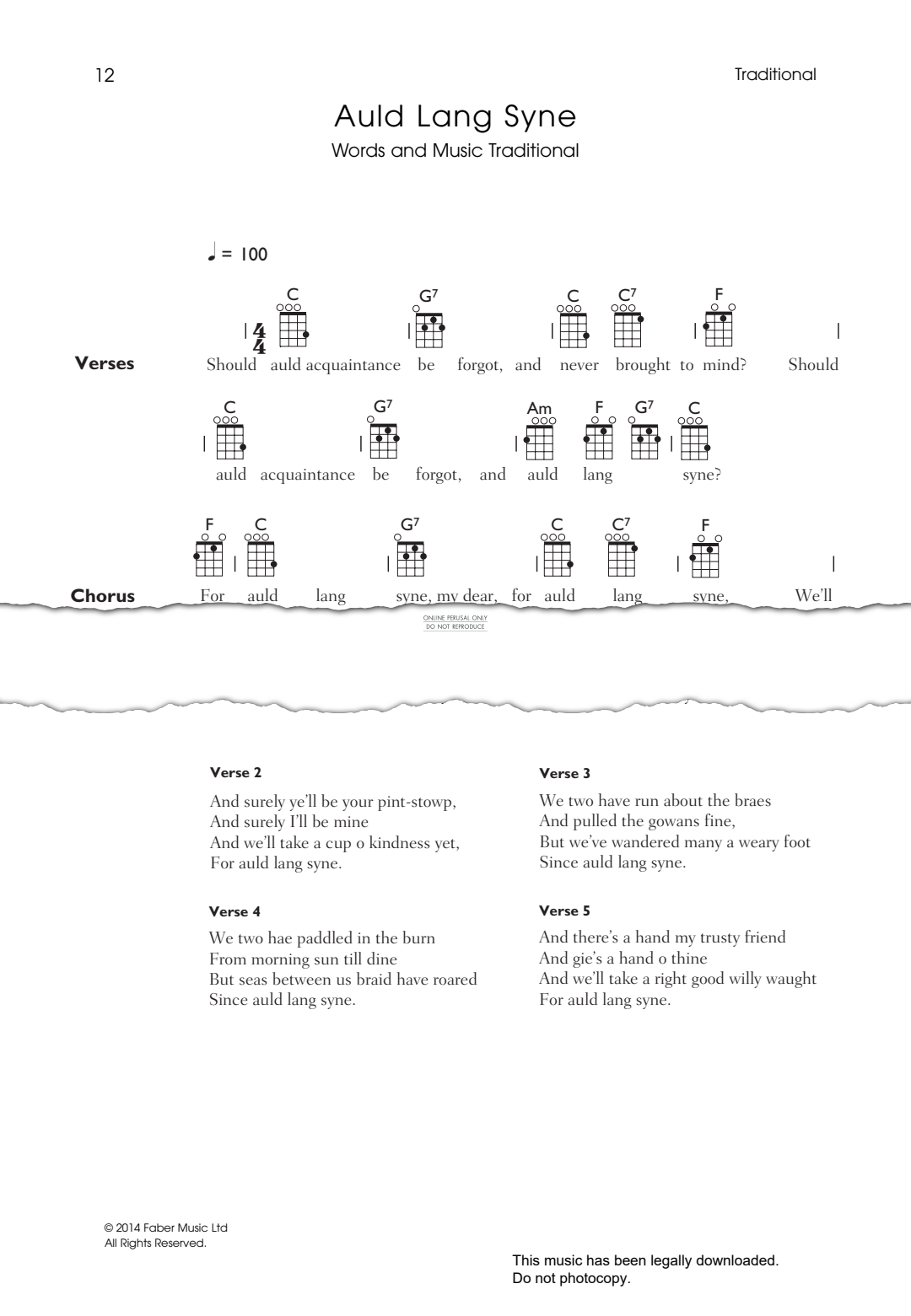 Product gallery: Page 1 of 1 Auld Lang Syne, Traditional