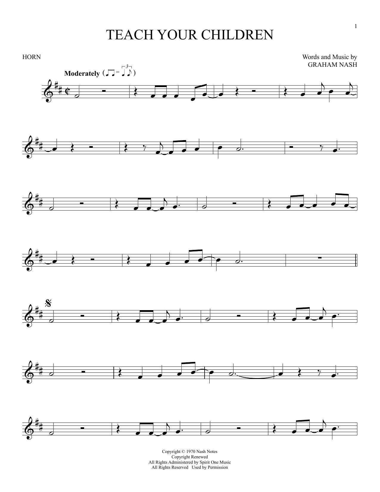 Produktgalerie: Seite 1 von 1 Teach Your Children, Crosby, Stills, Nash & Young, Horn