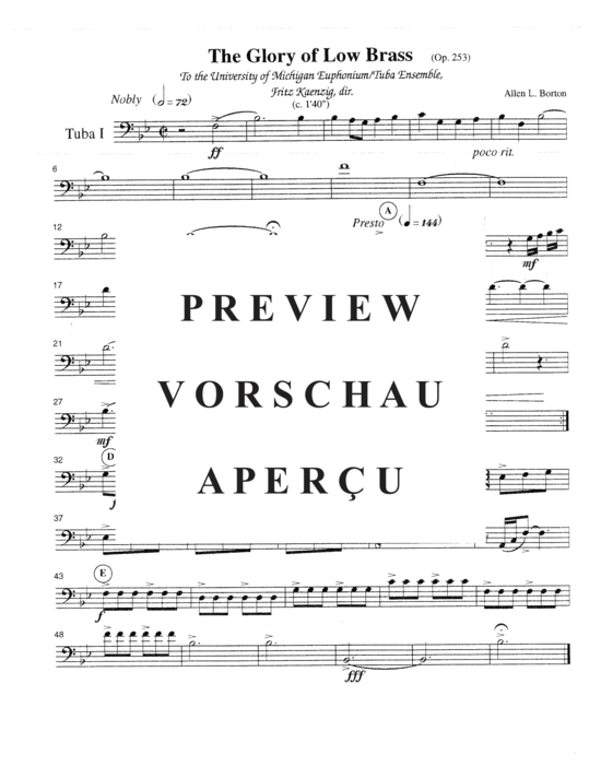 gallery: The Glory of Low Brass (Op. 253) , ,  (Tuba Ensemble EEETTTTT)
