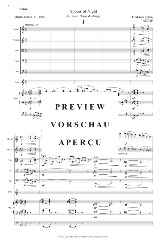 Product gallery: Page 5 of 21 Spaces of Night , , (mezzo soprano, organ + string orchestra)