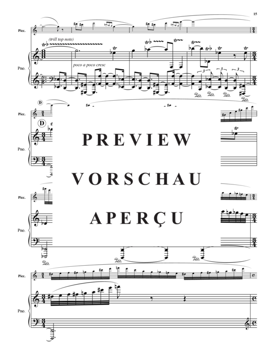 Product gallery: Page 16 of 21 Concerto , , (piccolo flute + piano)