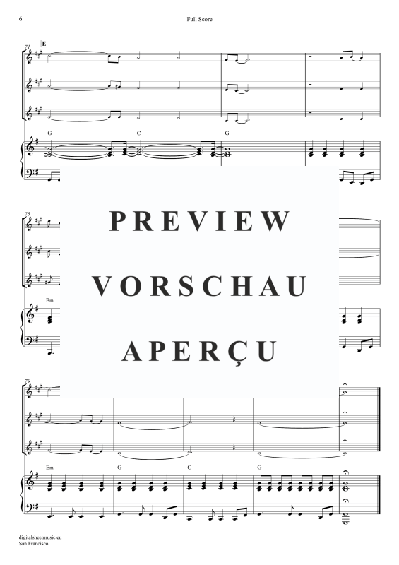 Produktgalerie: Seite 7 von 11 San Francisco, McKenzie, Scott, (Trompeten Trio + Klavier)