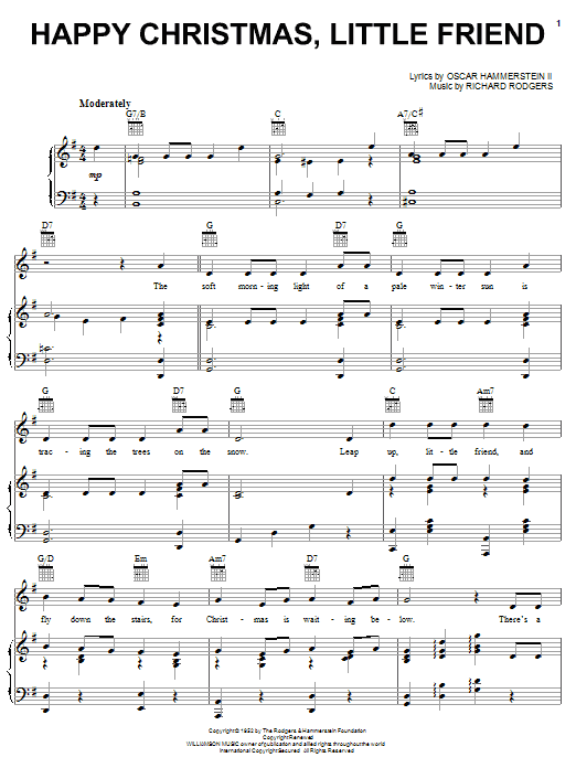 Product gallery: Page 1 of 1 Happy Christmas, Little Friend, Rodgers & Hammerstein