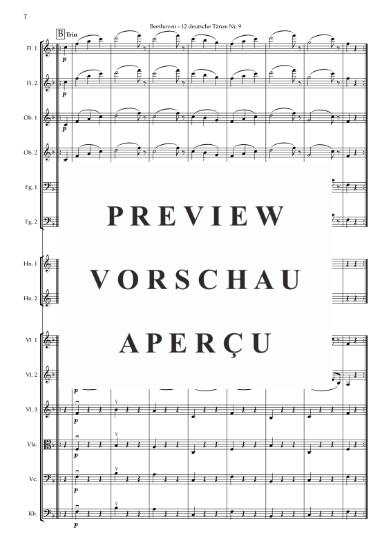 Produktgalerie: Seite 9 von 11 Deutscher Tanz Nr. 9, , Jugendkammerorchester