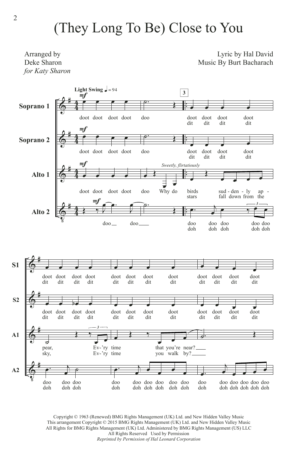 Produktgalerie: Seite 1 von 1 (They Long To Be) Close To You (arr. Deke Sharon), Carpenters, Chor