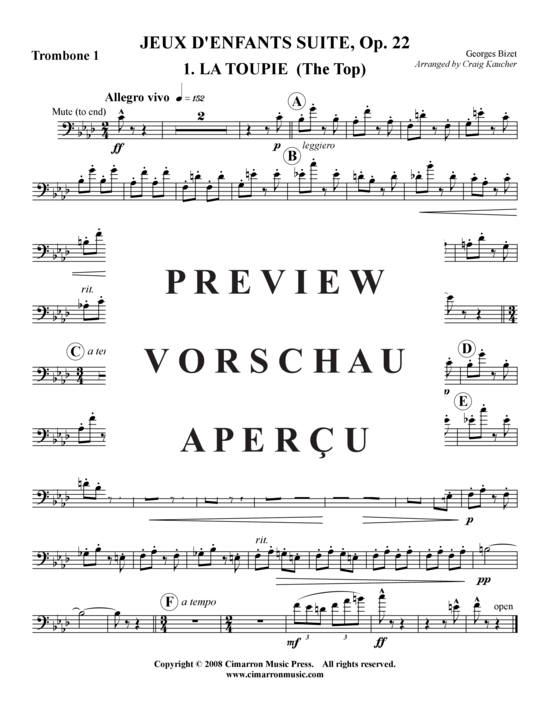 Produktgalerie: Seite 7 von 21 Jeux d'Enfants Suite, 4 Sätze , , (Posaunen-Quartett) 