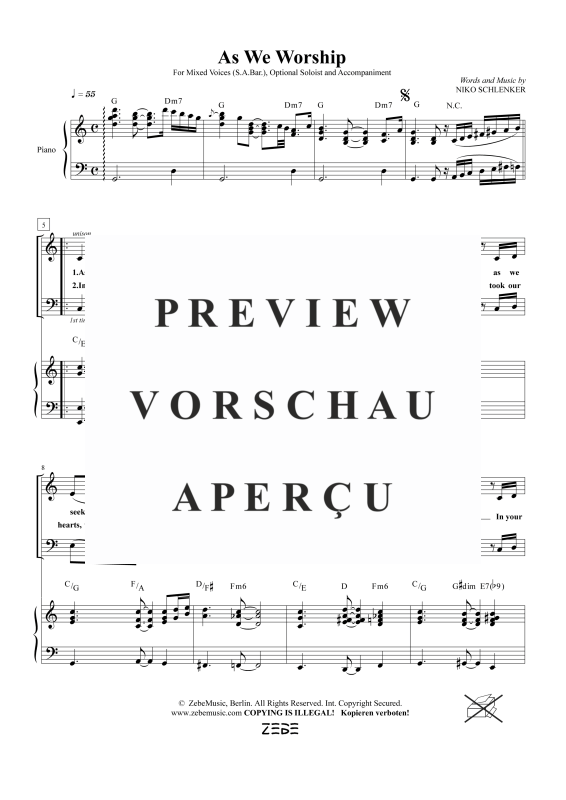 Produktgalerie: Seite 7 von 10 As We Worship, , Gemischter Chor SAB und Klavier
