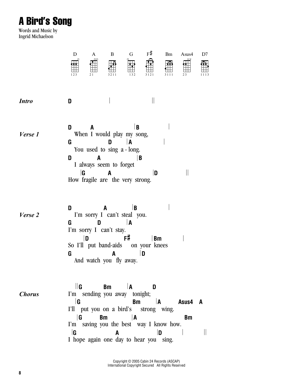 Product gallery: Page 1 of 1 A Bird's Song, Ingrid Michaelson