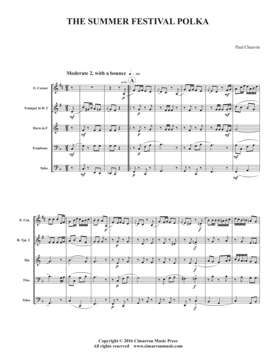 Produktbild zu: Summer Festival Polka Paul Chauvin