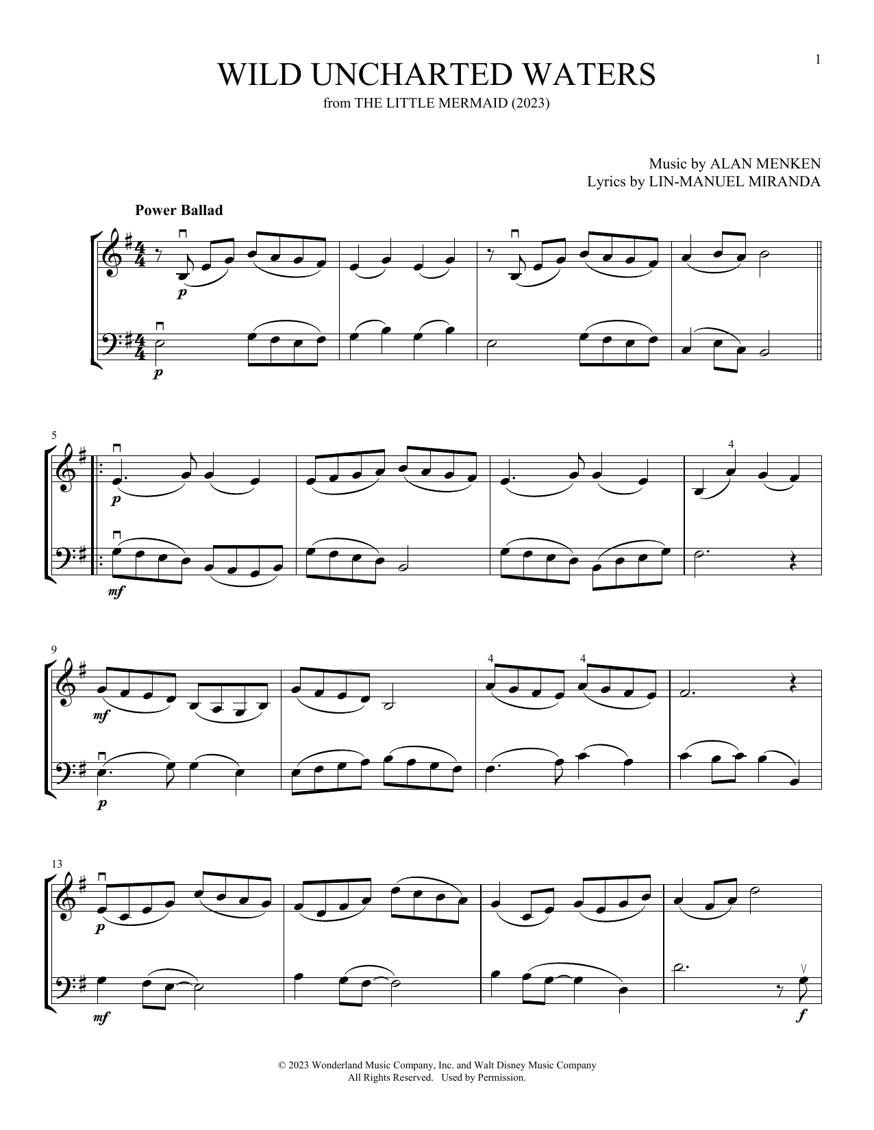 Produktgalerie: Seite 1 von 1 Wild Uncharted Waters (from The Little Mermaid) (2023) (arr. Michelle Hynson), Halle Bailey