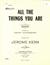 cover: All The Things You Are, Are Mine, Jerome Kern