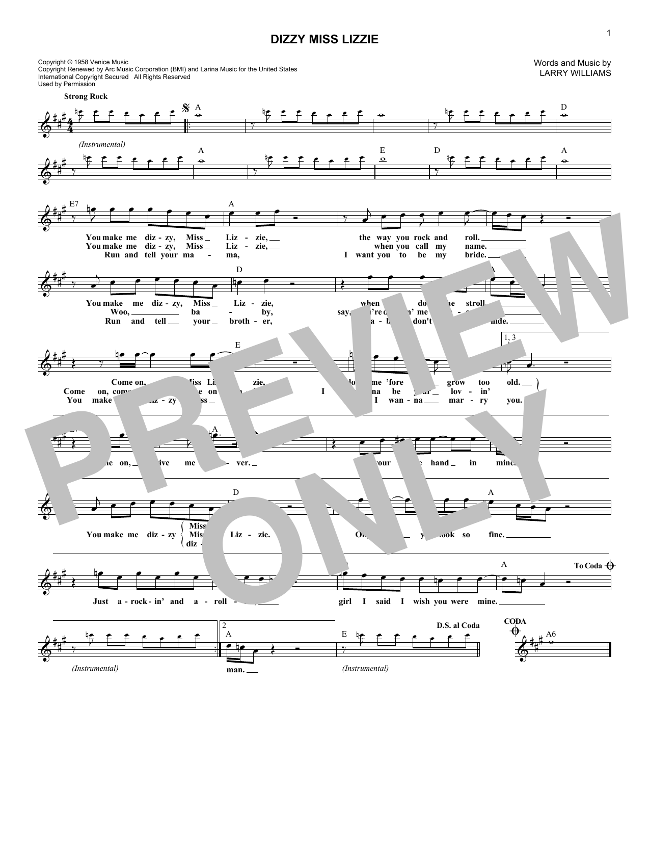 Produktbild zu: Dizzy Miss Lizzie