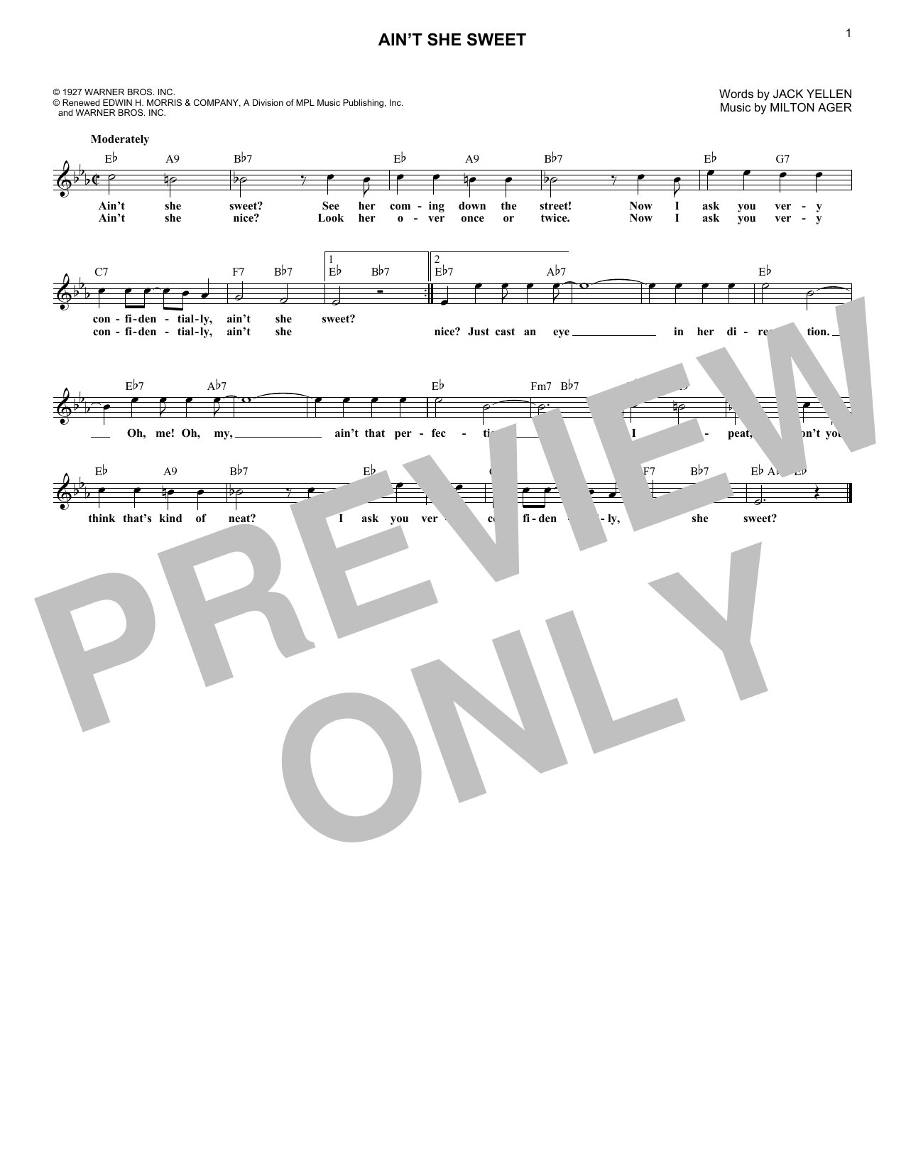 Produktbild zu: Ain't She Sweet