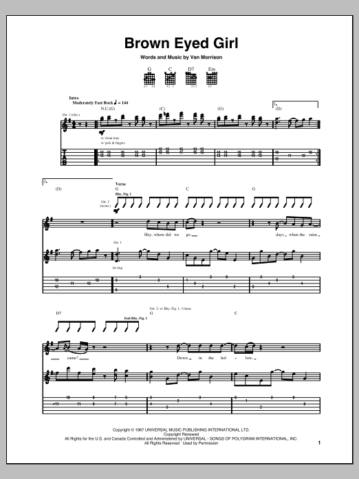 Product gallery: Page 1 of 1 Brown Eyed Girl, Van Morrison