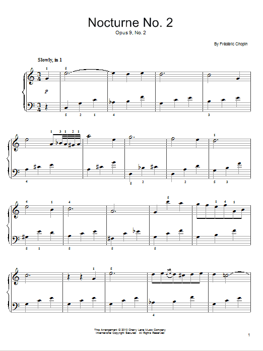 Product picture to: Nocturne In Eb Major, Op. 9, No. 2