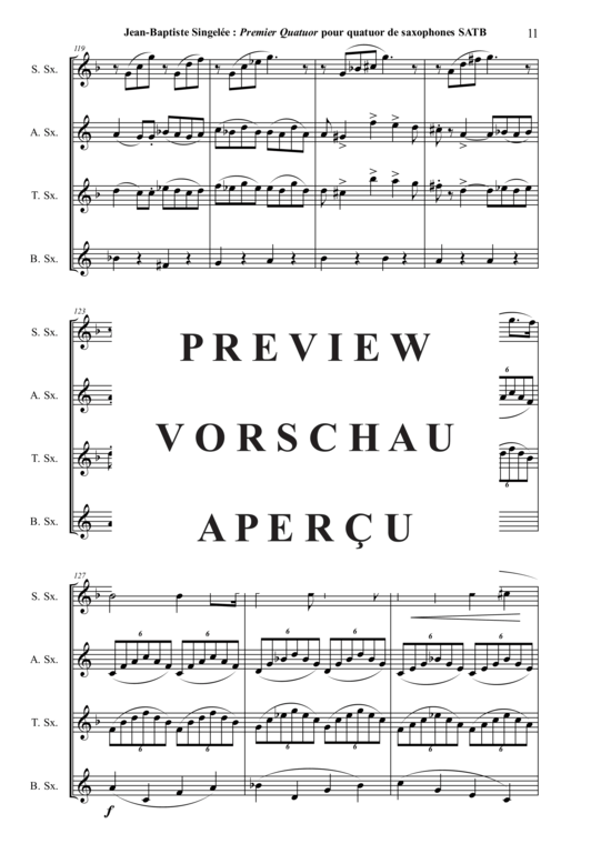 gallery: Premier Quatuor, Opus 53 , , (Saxophon-Quartett SATB)