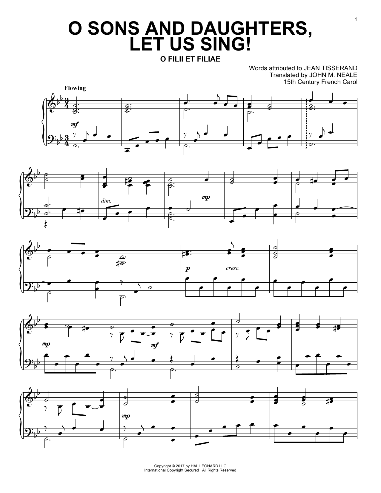 Product gallery: Page 1 of 1 O Sons And Daughters, Let Us Sing!, 15th Century French Carol