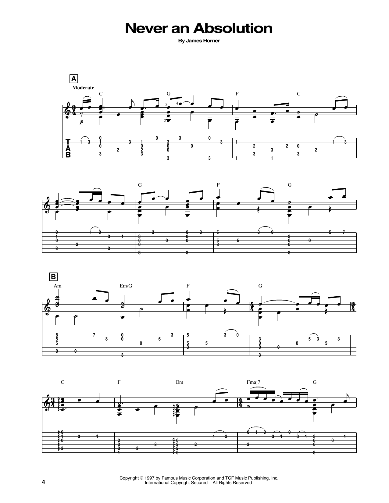 Product picture to:  Never An Absolution (from Titanic) - James Horner