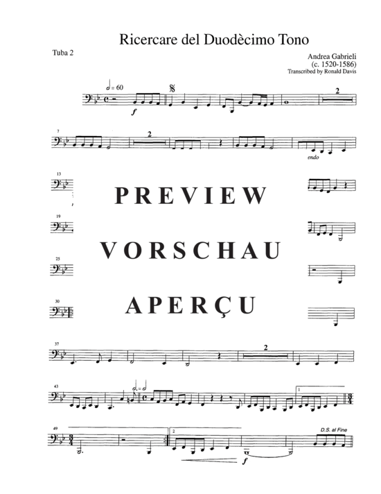 Product gallery: Page 14 of 14 Ricercare del Duodecimo Tono , , (Tuba Quartett EETT)