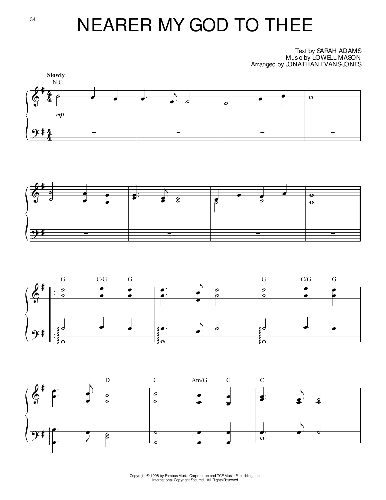 Produktgalerie: Seite 1 von 1 Nearer My God To Thee (from Titanic), James Horner, Klavier