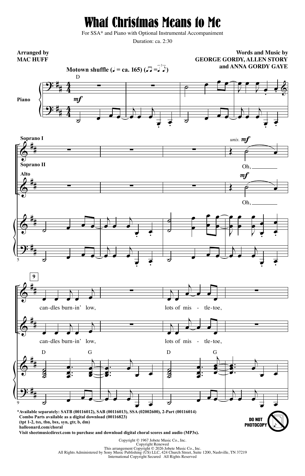 Produktgalerie: Seite 1 von 1 What Christmas Means To Me (arr. Mac Huff), George Gordy, Chor