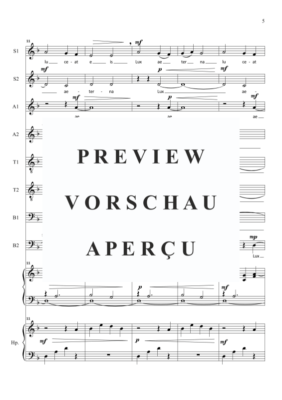 Product gallery: Page 7 of 11 Lux Aeterna, , Mixed Choir 8-Part - Harp Opt.