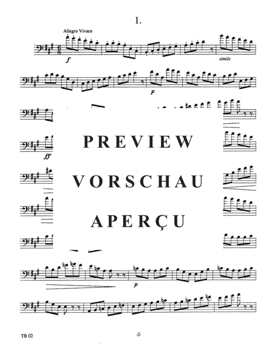 Product gallery: Page 6 of 21 Etudes for Euphonium, Vol. 2 , , (Euphonium Solo)