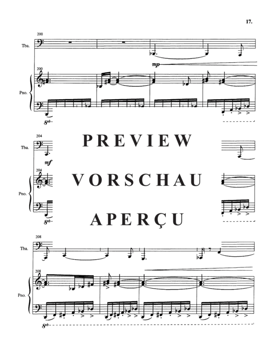 Produktgalerie: Seite 21 von 21 Deep Calls to Deep (At the Thunder of Your Waterspouts) , , Tuba und Klavier