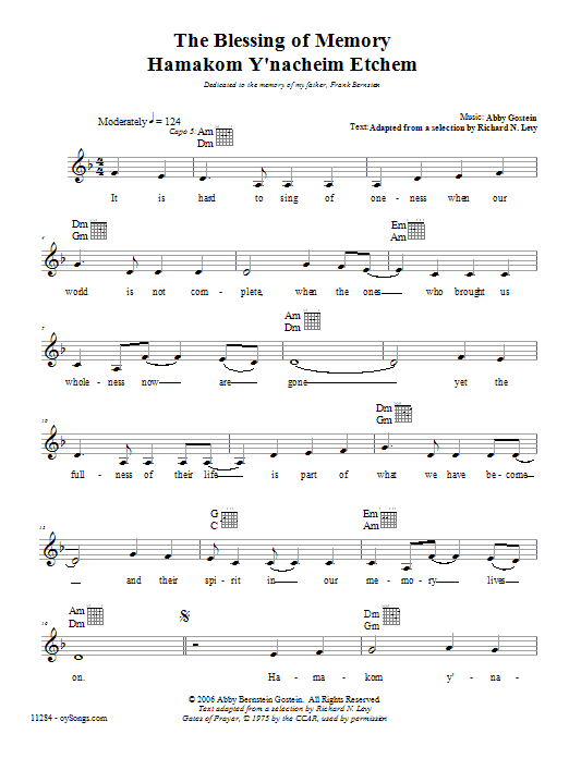 Product gallery: Page 1 of 1 Blessing of Memory, Abby Gostein