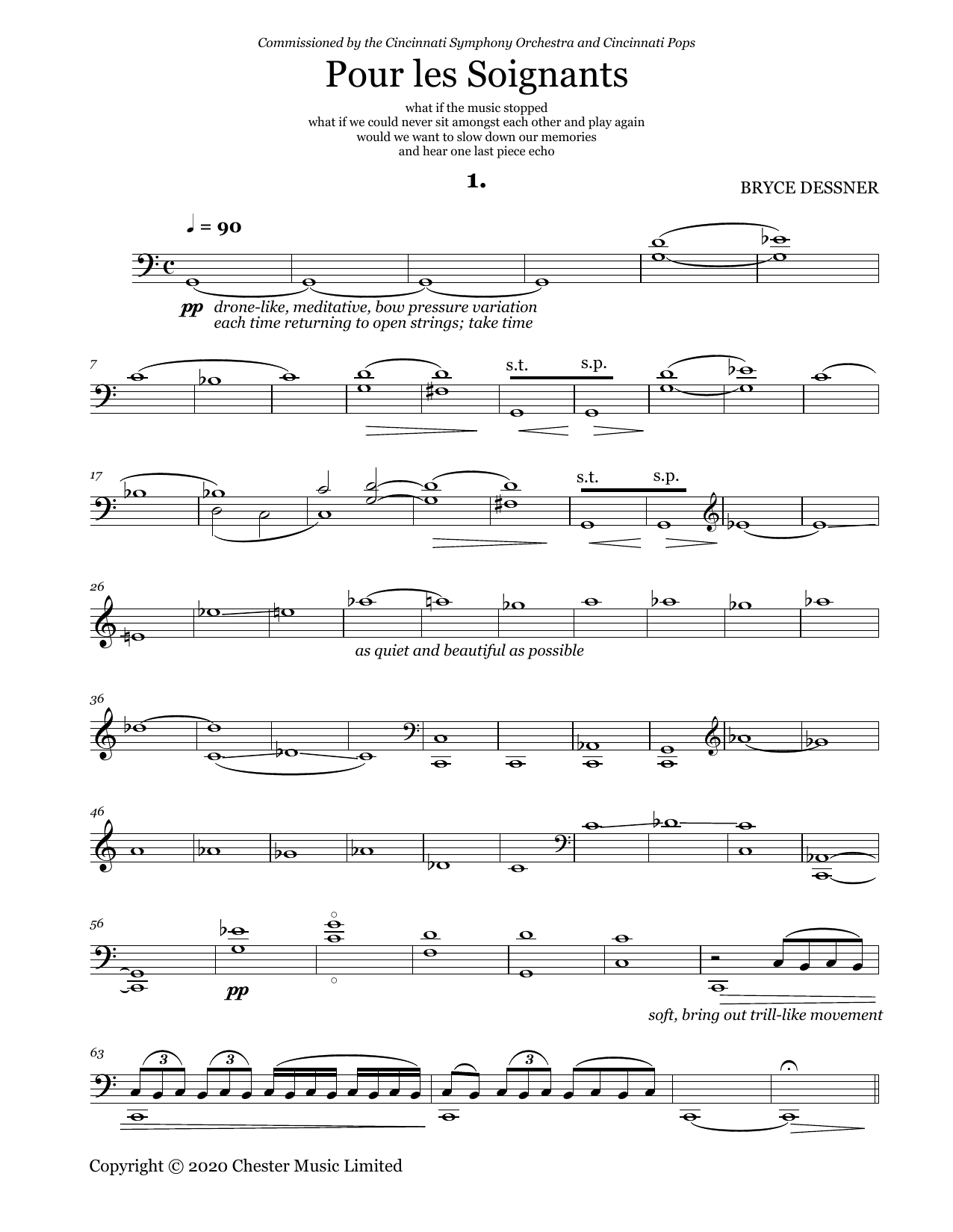 Produktgalerie: Seite 1 von 1 Pour les Soignants, Bryce Dessner, Violoncello