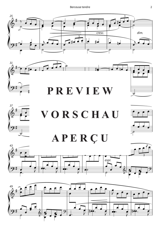 Produktgalerie: Seite 5 von 6 Berceuse tendre , , Klavier Solo
