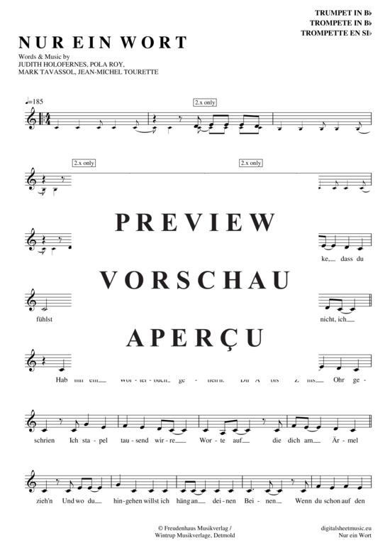 gallery: Nur ein Wort , Wir sind Helden, (Trompete in B)
