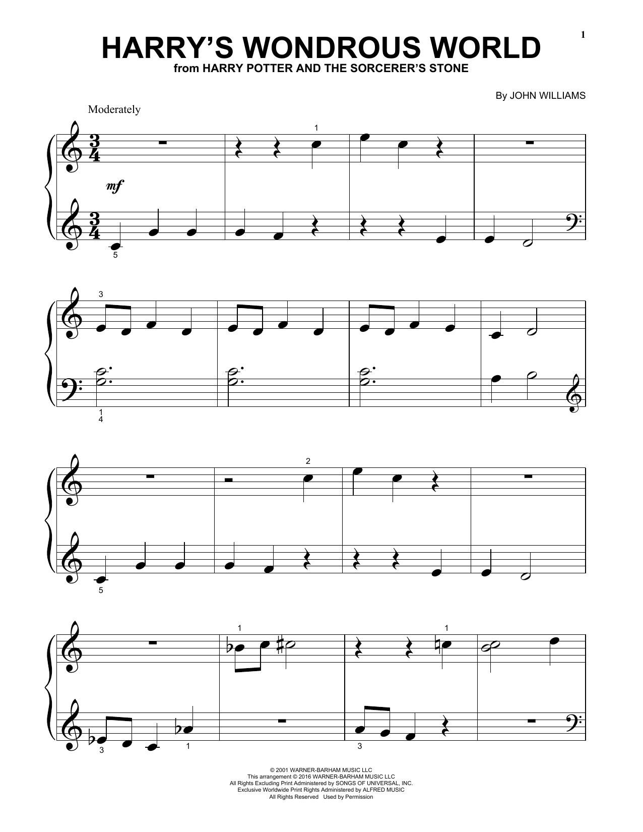 Produktbild zu:  Harry's Wondrous World (from Harry Potter And The Sorcerer's Stone) - John Williams