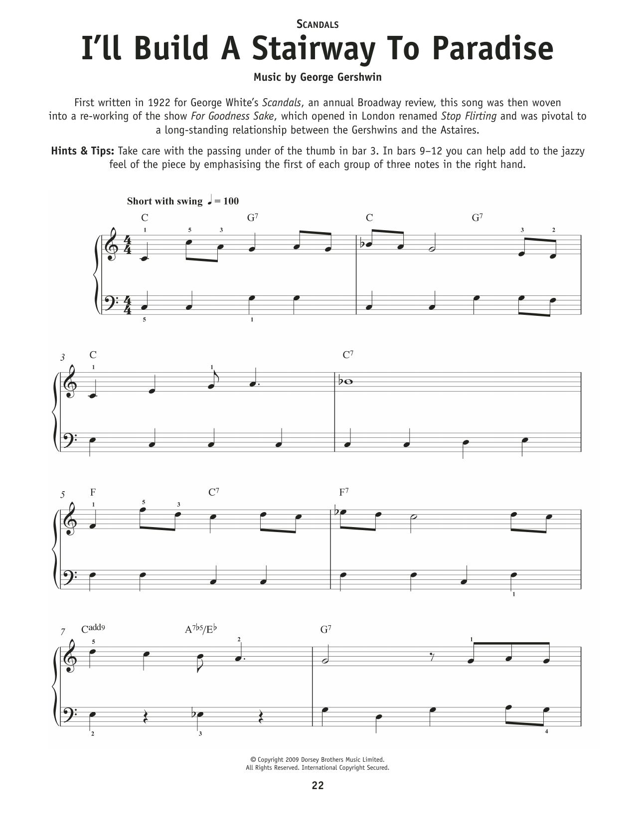 Produktgalerie: Seite 1 von 1 I'll Build A Stairway To Paradise (from Scandals), Ira Gershwin, Klavier