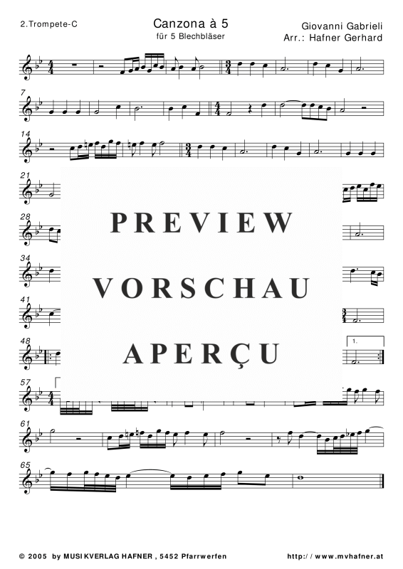 Produktgalerie: Seite 6 von 11 Canzona à 5, , (Blechbläser Quintett)