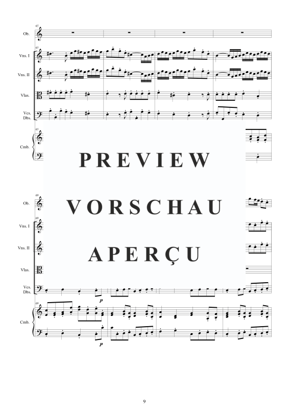 Produktgalerie: Seite 10 von 11 Concerto No.5 in C-Dur Op.9, , Oboe Solo, Streicher Ensemble und Cembalo BC