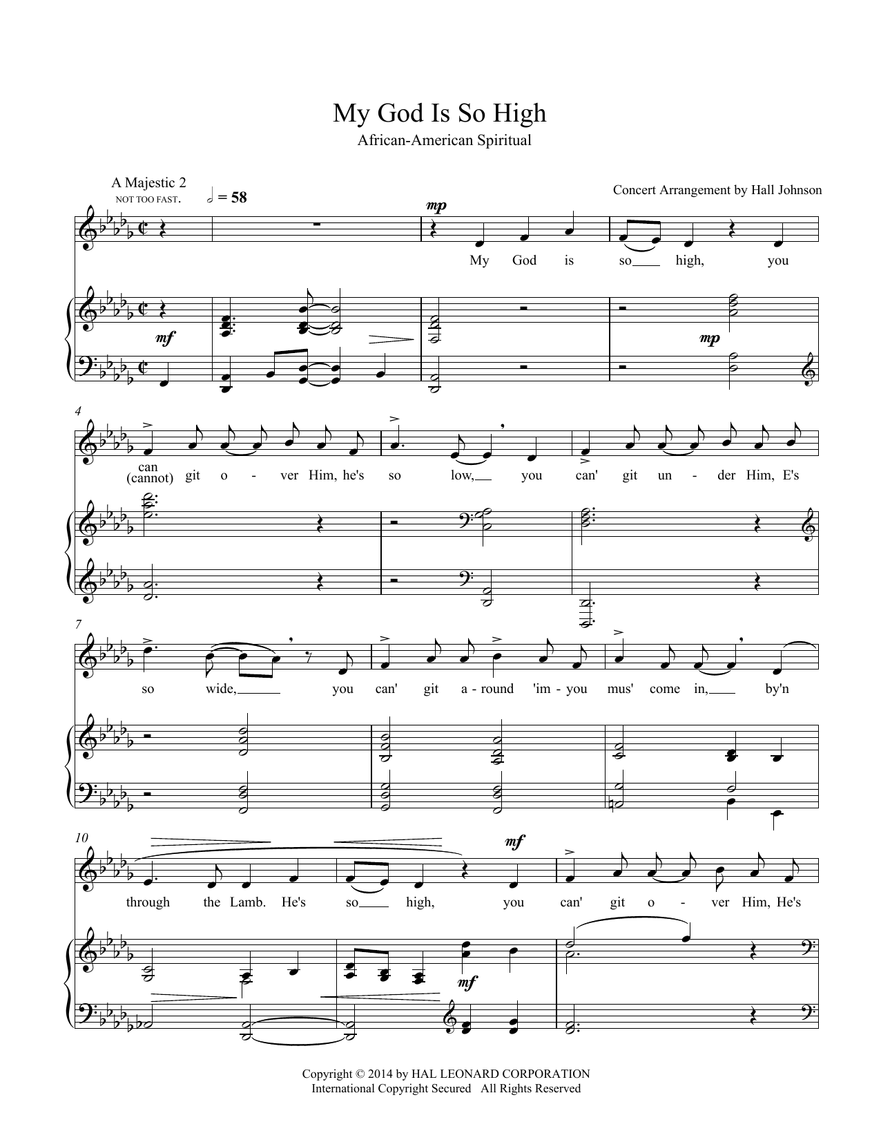 Produktbild zu: My God Is So High (D-flat)