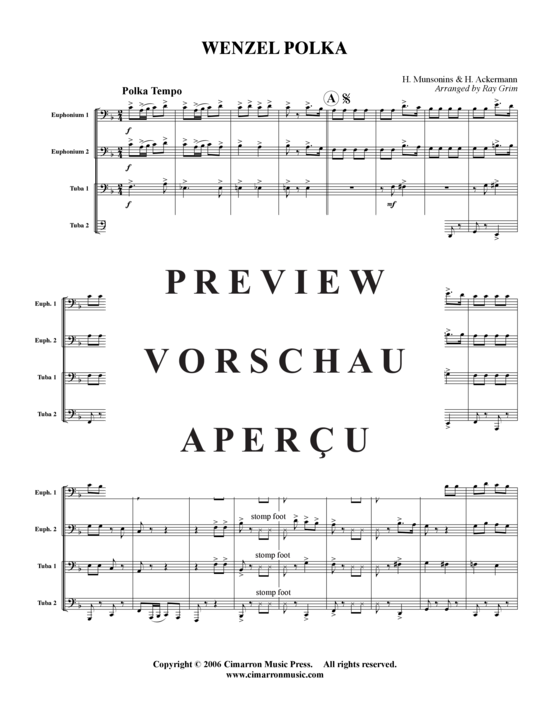 Product gallery: Page 2 of 9 Wenzel Polka , , (Tuba Quartet: 2x Baritone, 2xTuba)